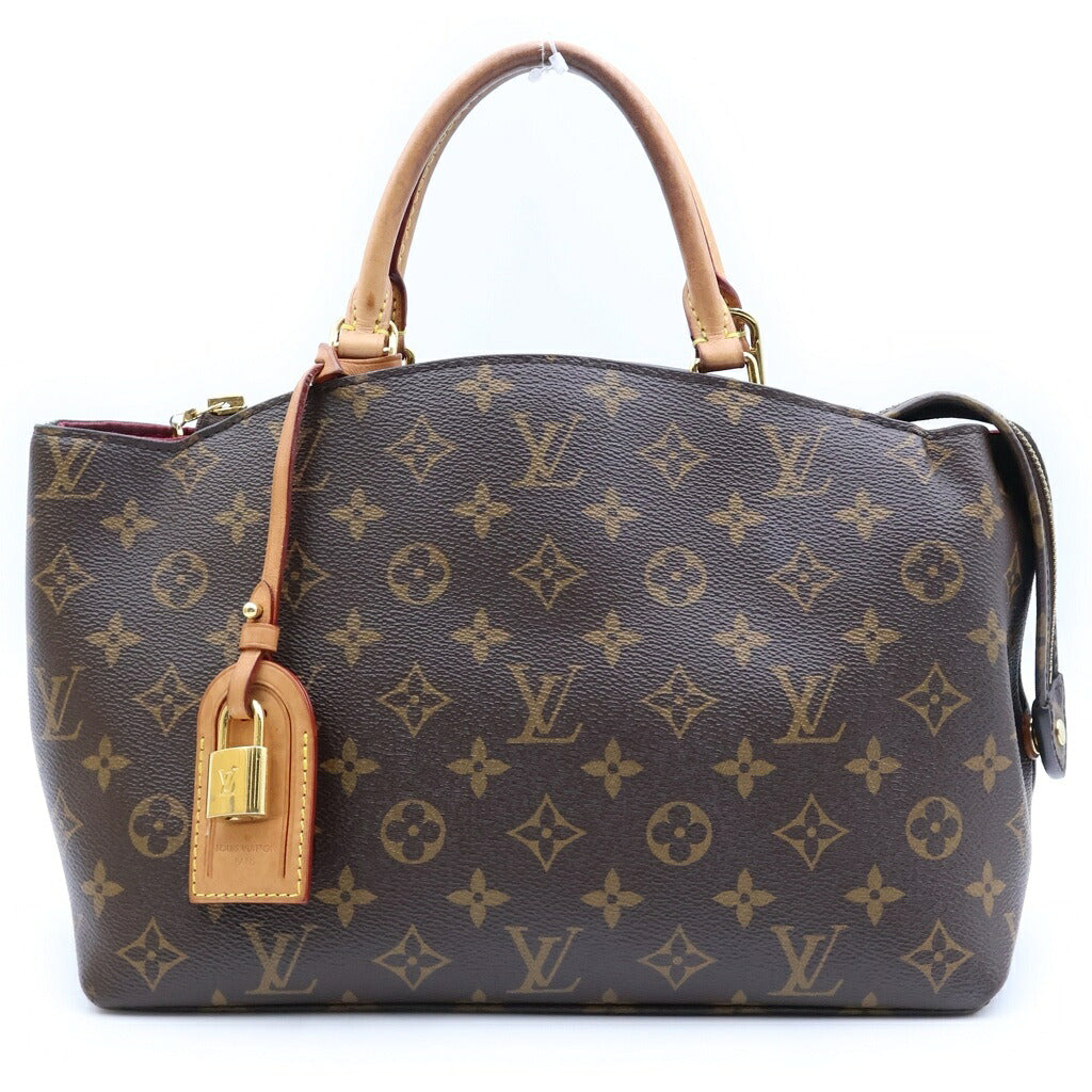 LOUIS VUITTON(ルイヴィトン) モノグラム プティパレPM ハンドバッグ ショルダーバッグ ブラウン レザー×PVC M45900 ゴールド金具