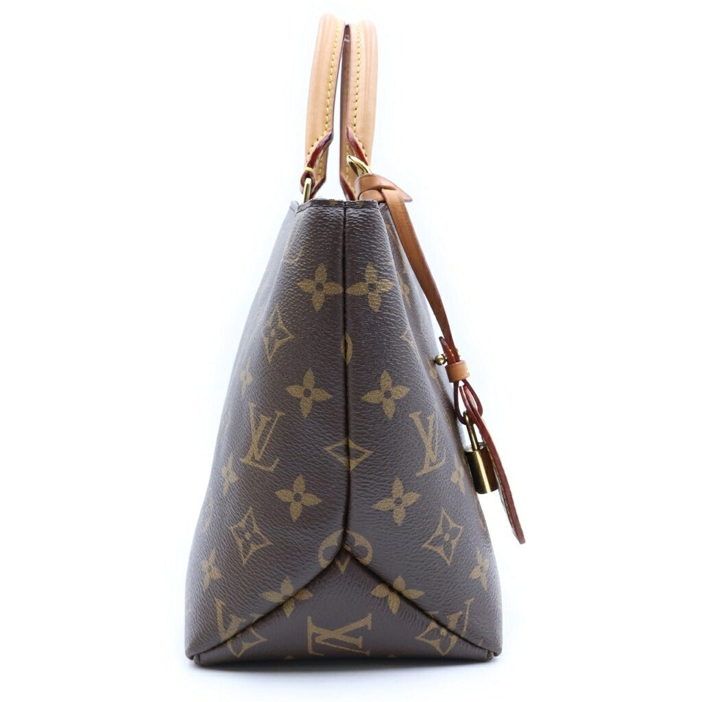 LOUIS VUITTON(ルイヴィトン) モノグラム プティパレPM ハンドバッグ ショルダーバッグ ブラウン レザー×PVC M45900 ゴールド金具