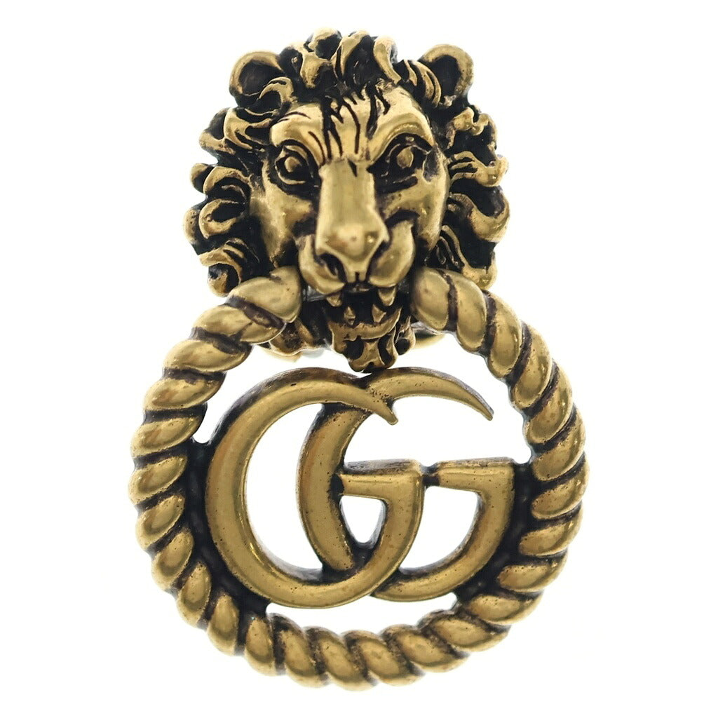 GUCCI(グッチ) GGマーモント ライオンヘッド イヤリング ゴールド