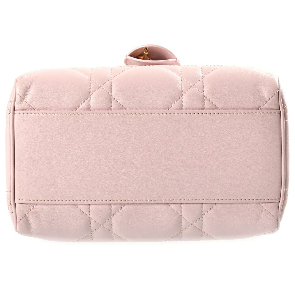 Christian Dior(クリスチャンディオール) グルーヴ スモール マクロカナージュ 2WAYハンドバッグ ショルダーバッグ ライトピンク レザー ゴールド金具