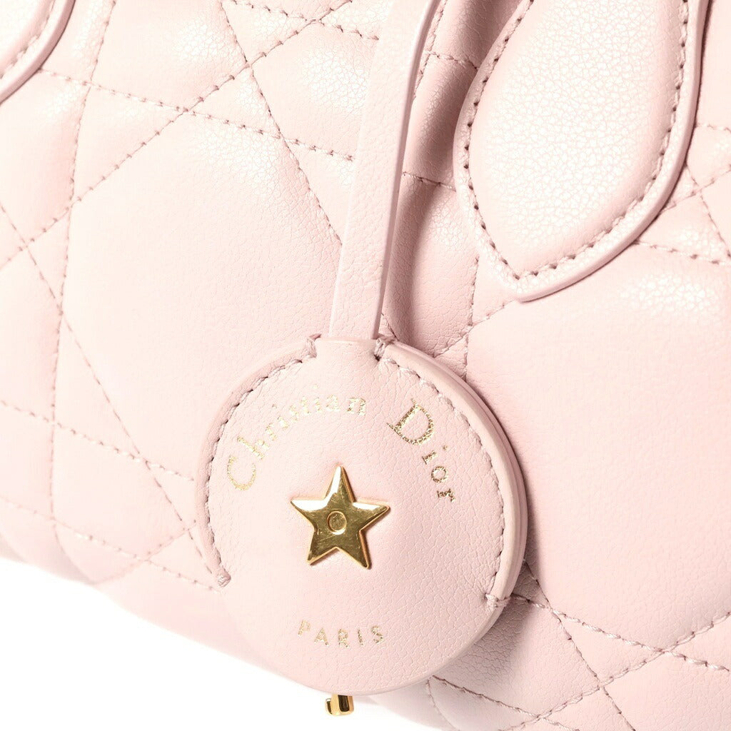 Christian Dior(クリスチャンディオール) グルーヴ スモール マクロカナージュ 2WAYハンドバッグ ショルダーバッグ ライトピンク レザー ゴールド金具