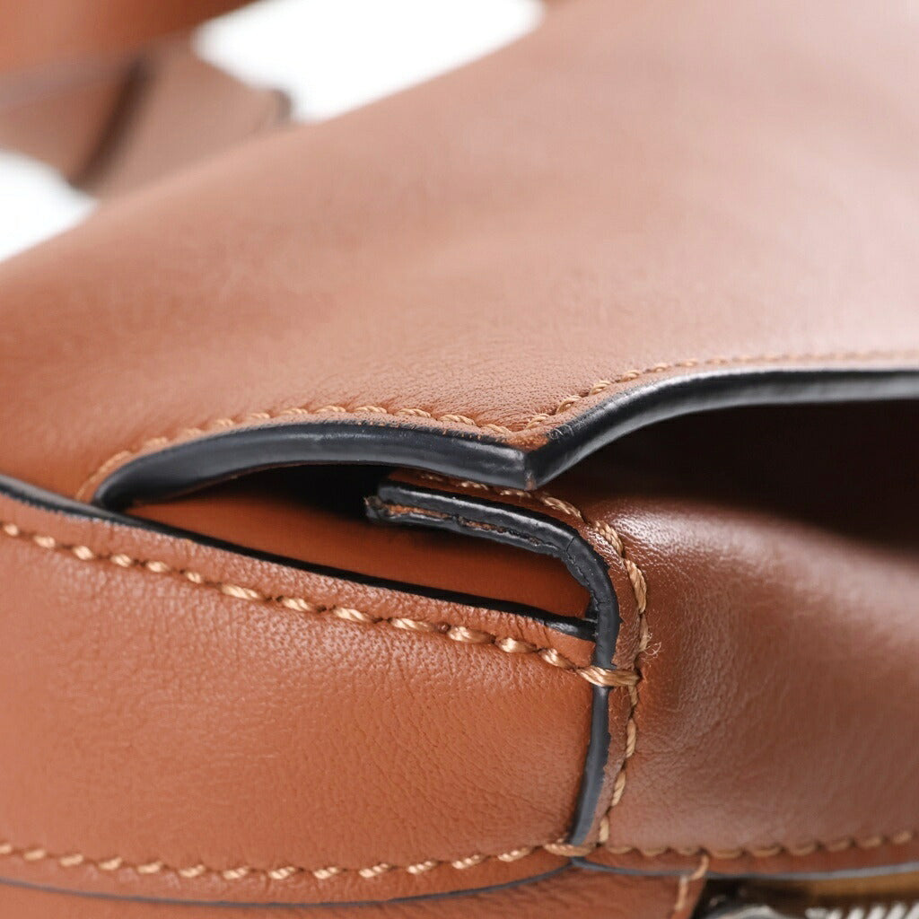 LOEWE(ロエベ) パズル バムバッグ ショルダーバッグ ブラウン レザー B510U89X02