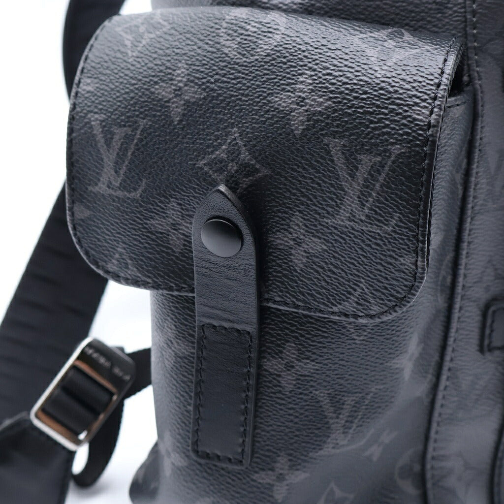 LOUIS VUITTON(ルイヴィトン) モノグラム エクリプス リバース クリストファーMM リュックサック バックパック ブラック PVC×レザー M45419 ICタイプ