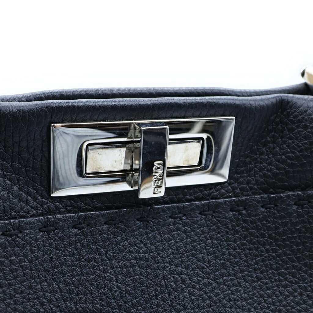 FENDI(フェンディ) ピーカブー セレリア ミディアム 2WAY ショルダーバッグ ハンドバッグ ブラック レザー 8BN290