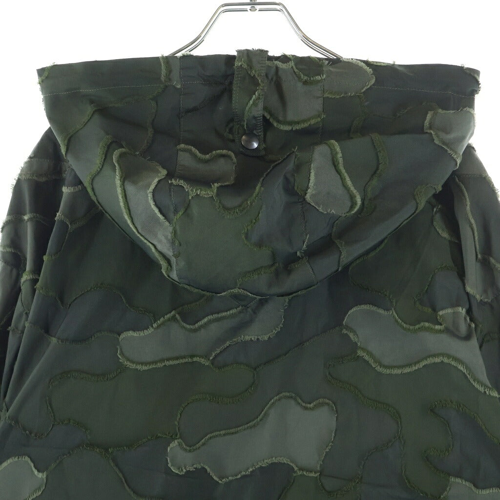 Christian Dior(クリスチャンディオール) 20SS カムフラージュ テクニカルタフタ アノラック ブルゾン カモフラ総柄 フーデッド プルオーバー ジャケット カーキ レディース 017C10A2960