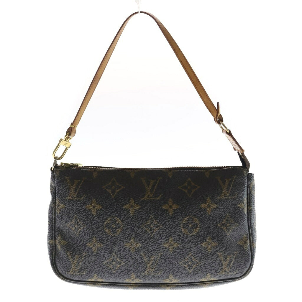 LOUIS VUITTON(ルイヴィトン) モノグラム ポシェットアクセソワール ハンドバッグ ポーチ ブラウン PVC×レザー M51980