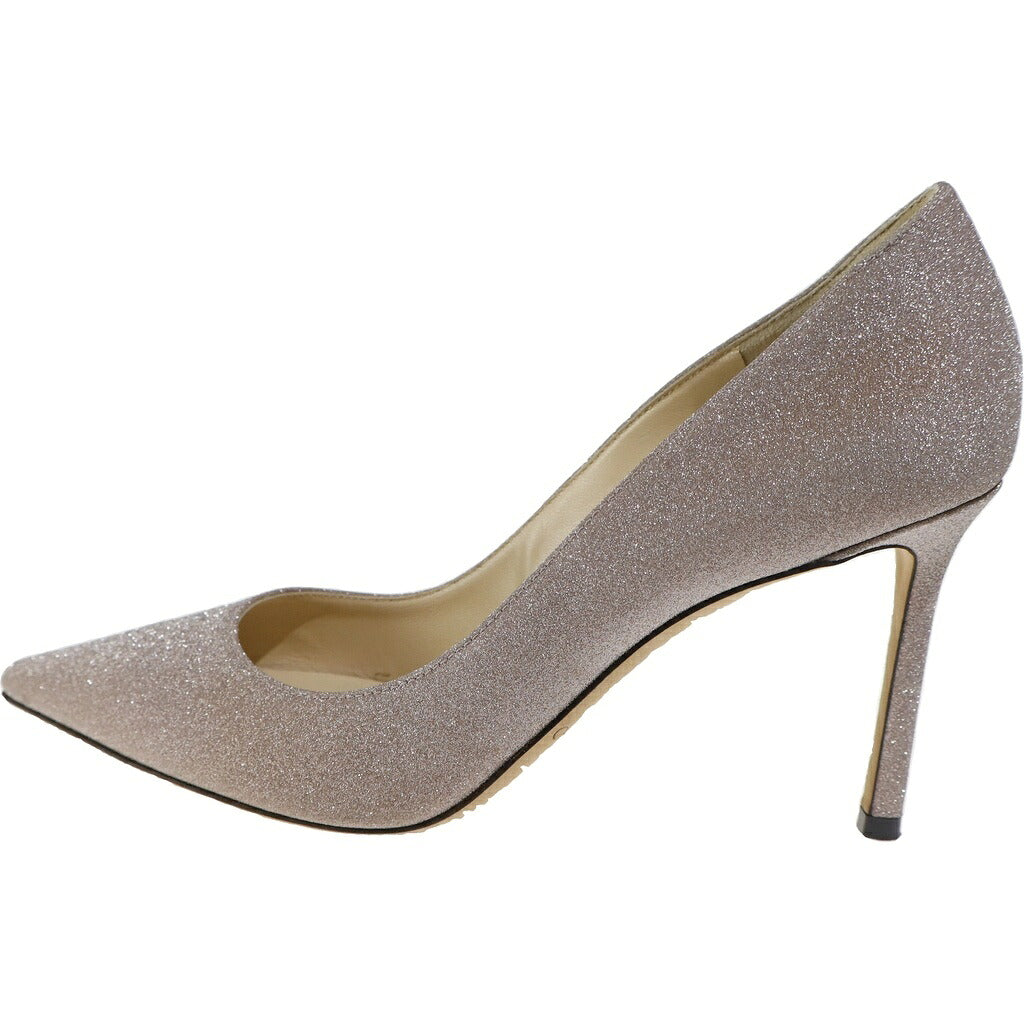 JIMMY CHOO(ジミーチュウ) パンプス ヒール グリッター ラメ グレーピンク