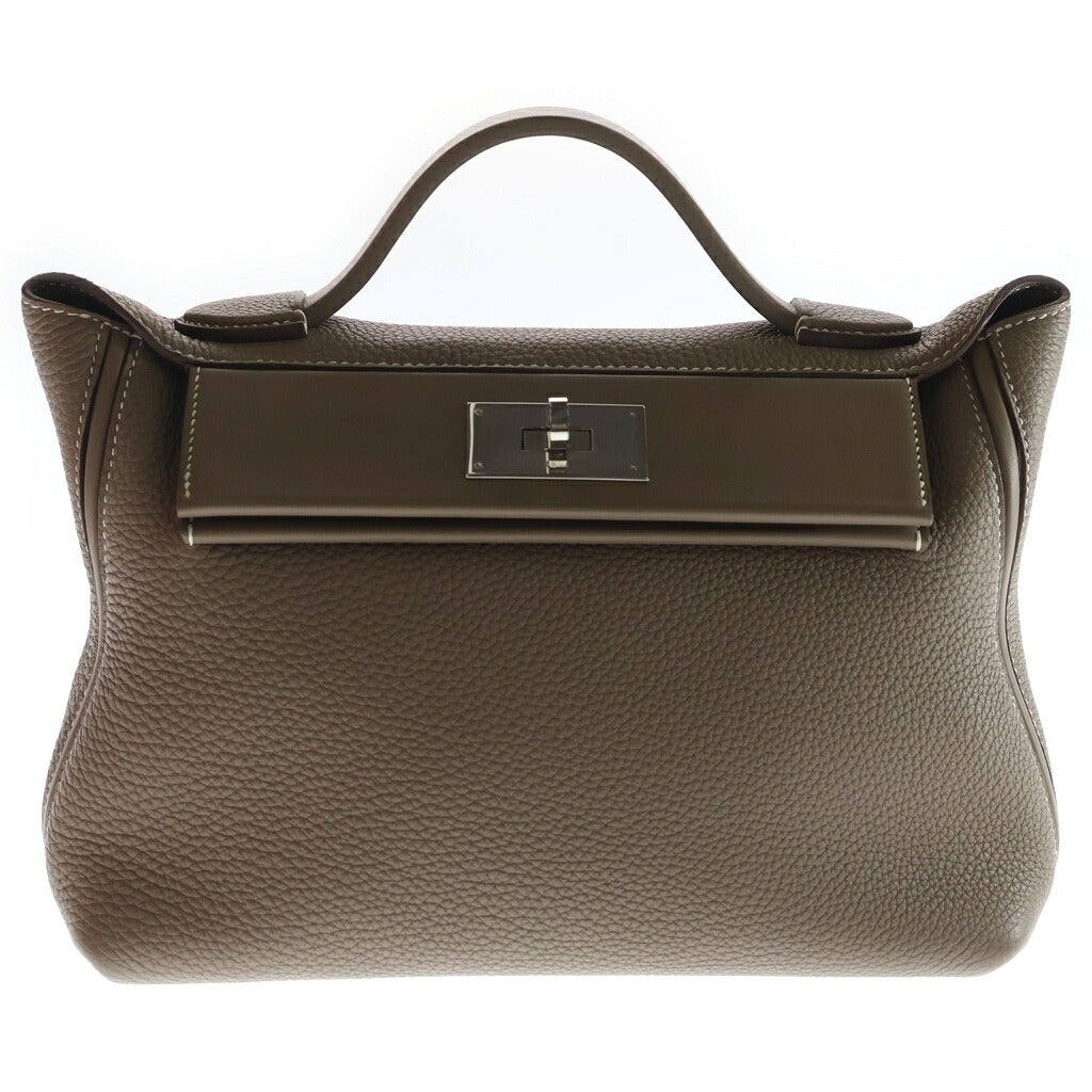 HERMES(エルメス) 24/24 ヴァンキャトル29 2wayショルダーバック ハンドバック エトゥープ シルバー金具 Z刻印