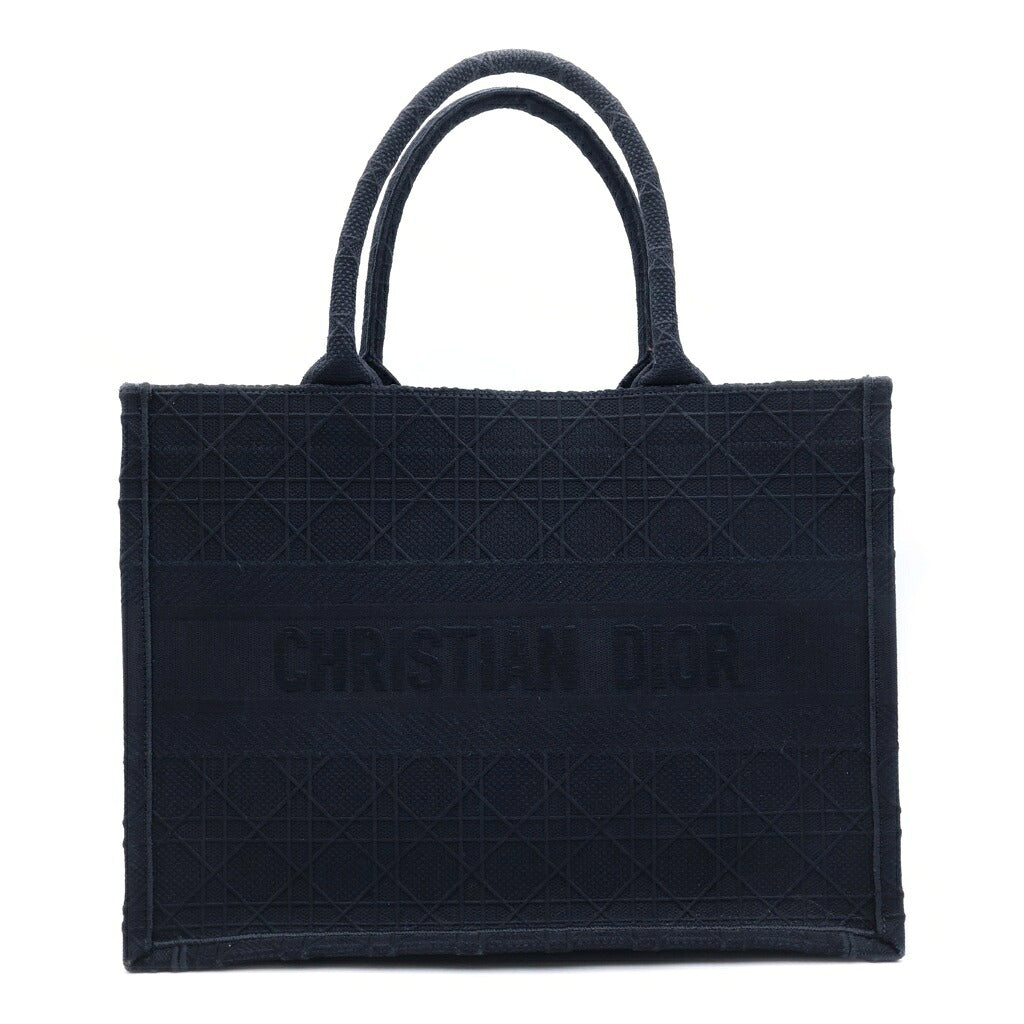 Christian Dior(クリスチャンディオール) ブックトート ミディアム ハンドバッグ トートバッグ ブラック キャンバス M1265zrhz