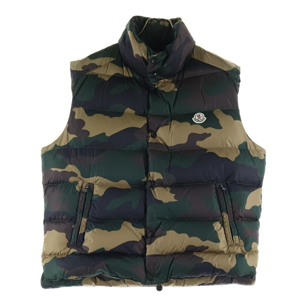 MONCLER(モンクレール) 16AW TIB カモフラ 迷彩総柄 ジップアップ ダウンベスト カーキ B20914335005 53896