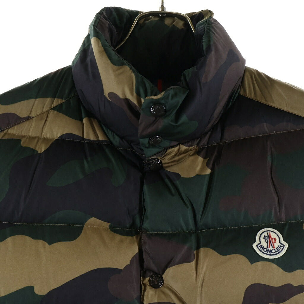 MONCLER(モンクレール) 16AW TIB カモフラ 迷彩総柄 ジップアップ ダウンベスト カーキ B20914335005 53896