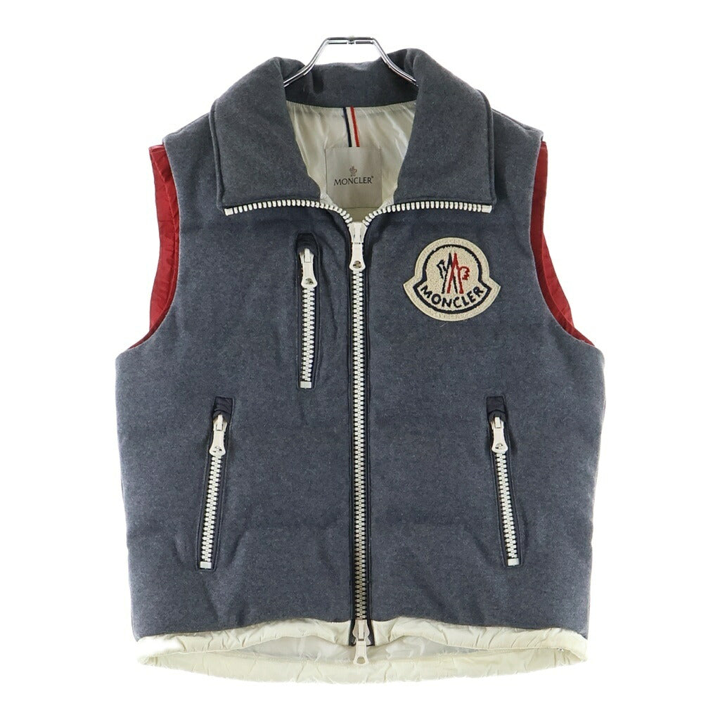 MONCLER(モンクレール) ×AMI Alexandre Mattiussi BASTIEN バスティン ジレ ロゴワッペン ダウンベスト グレー
