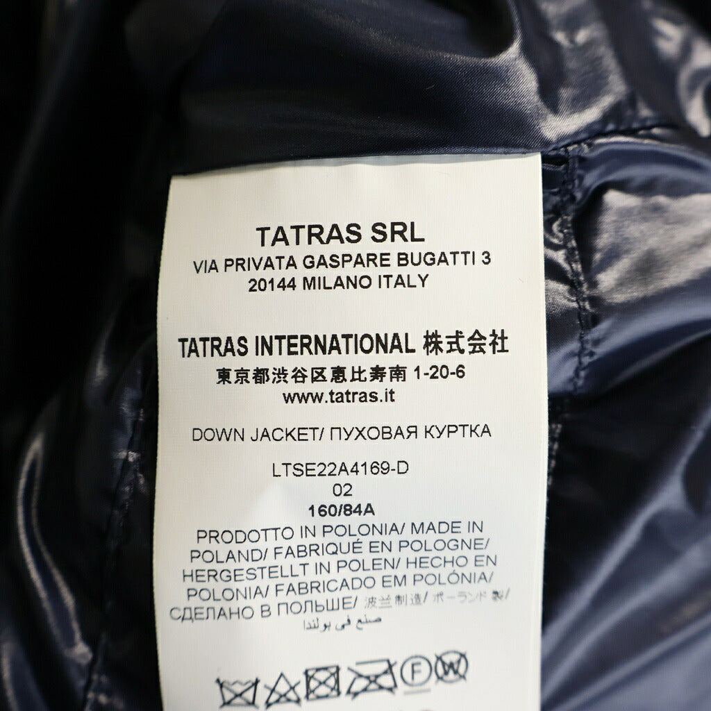 TATRAS(タトラス) 22AW BREVA ブレヴァ ノーカラーショートダウンジャケット ネイビー レディース LTSE22A4169-D