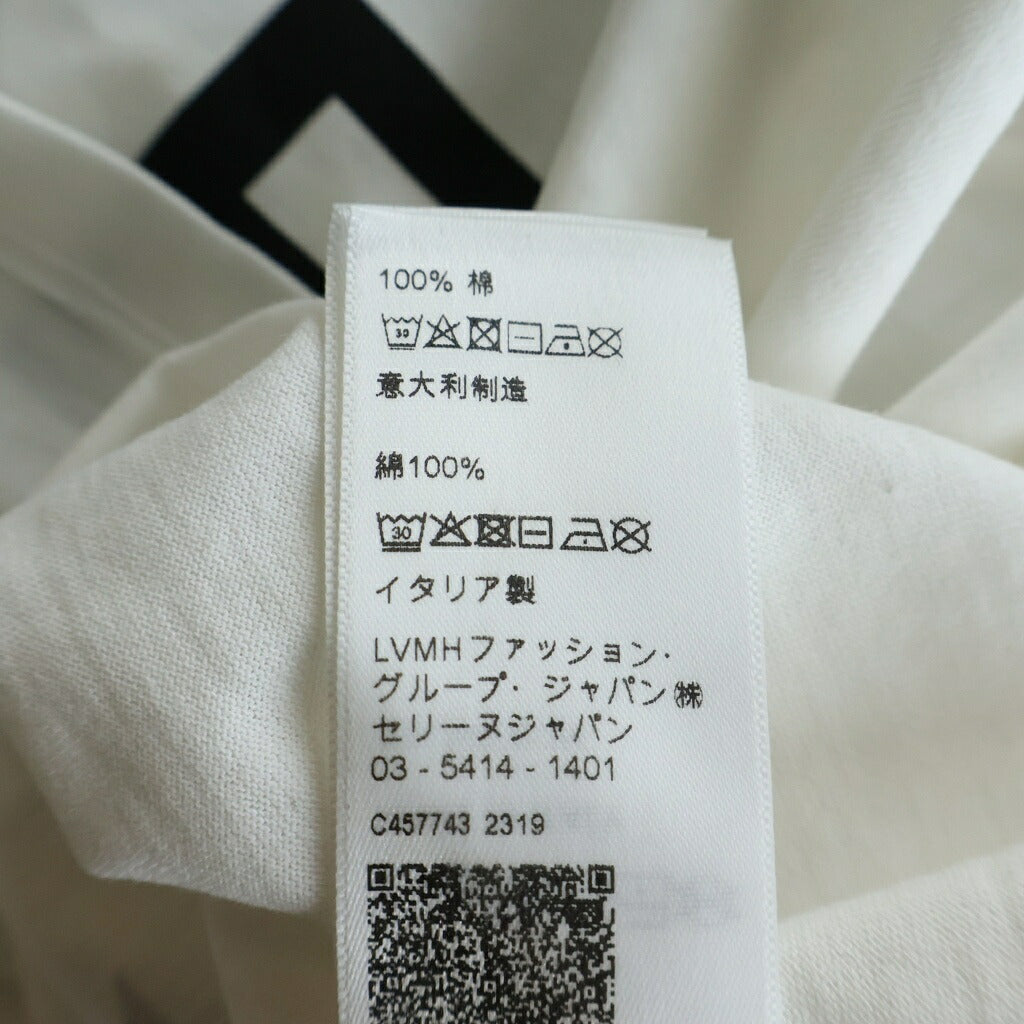 CELINE(セリーヌ) フロントロゴ半袖Tシャツ クルーネックカットソー ホワイト