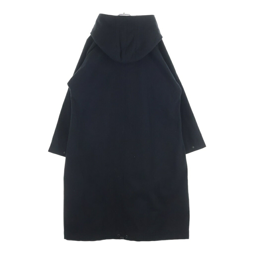 Yohji Yamamoto(ヨウジヤマモト) REGULATION ウール混フードモッズコート ブラック FJ-C55-111