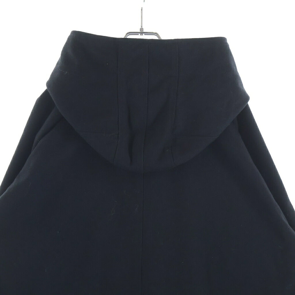 Yohji Yamamoto(ヨウジヤマモト) REGULATION ウール混フードモッズコート ブラック FJ-C55-111