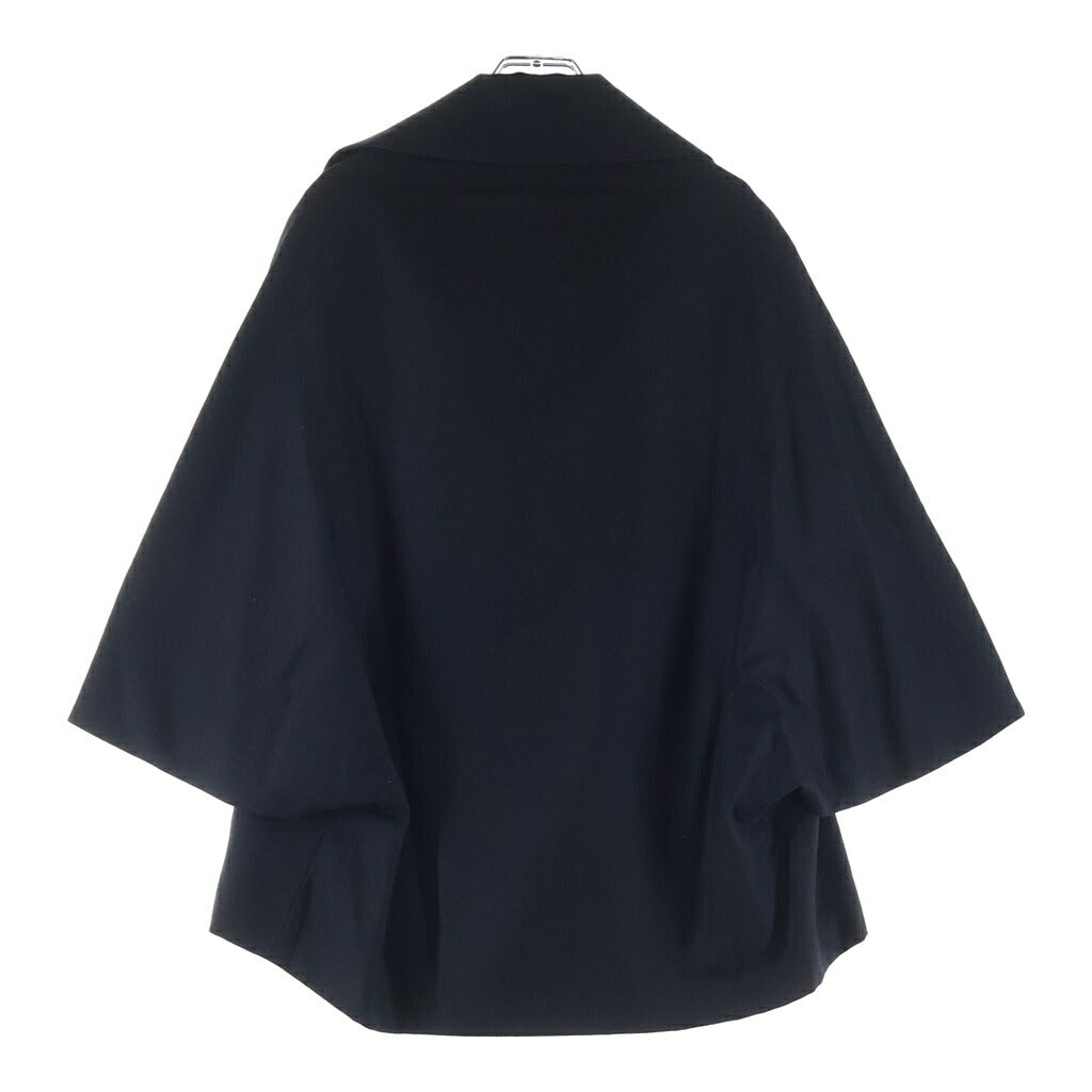 Yohji Yamamoto(ヨウジヤマモト) 比翼仕立て フライフロントポケット 七分丈ウールジャケット ブラック FD-J08-126