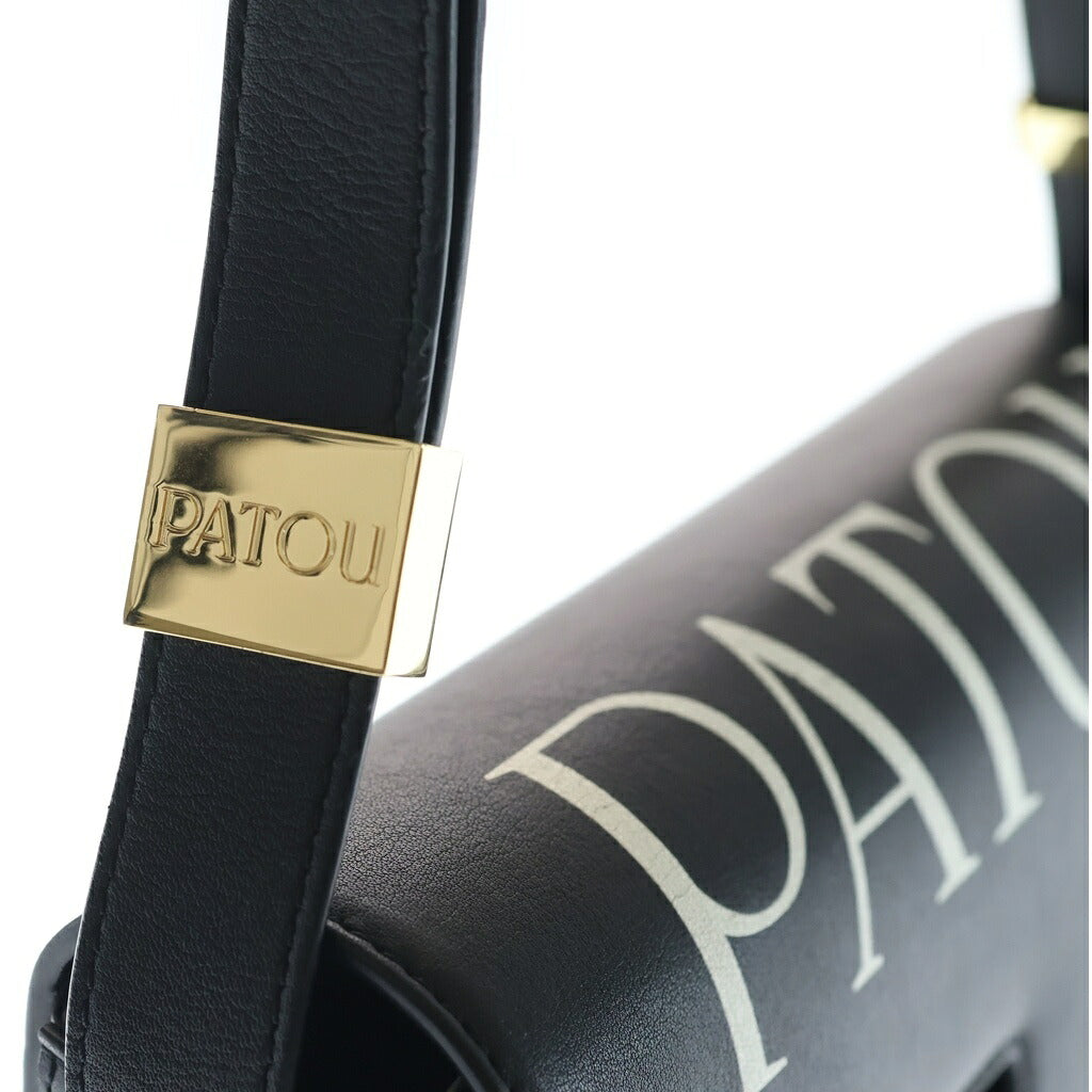 PATOU(パトゥー) Le Patou ル・パトゥ ロゴ ショルダーバッグ ブラック レザー BA0225000900B