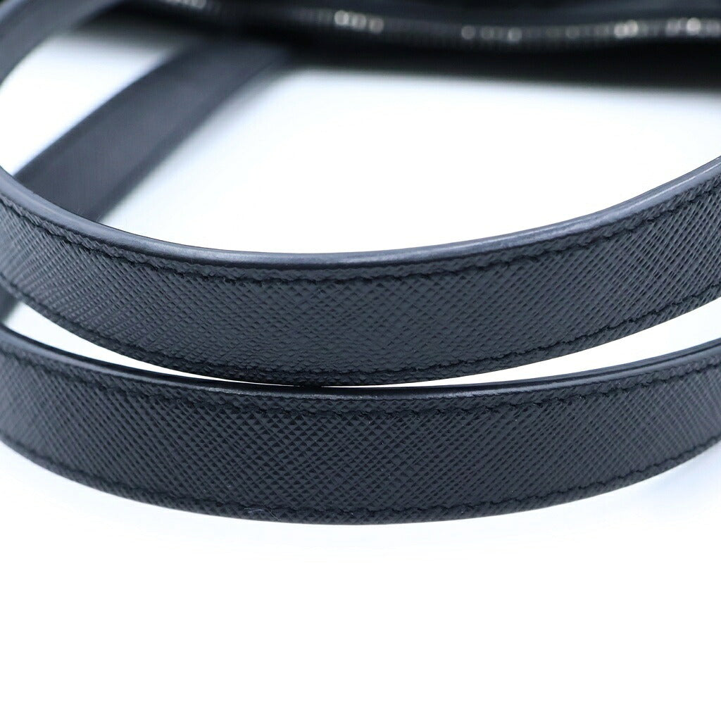 PRADA(プラダ) トライアングルロゴ トートバッグ ショルダーバッグ 2WAY ナイロン×レザー ブラック BR4051