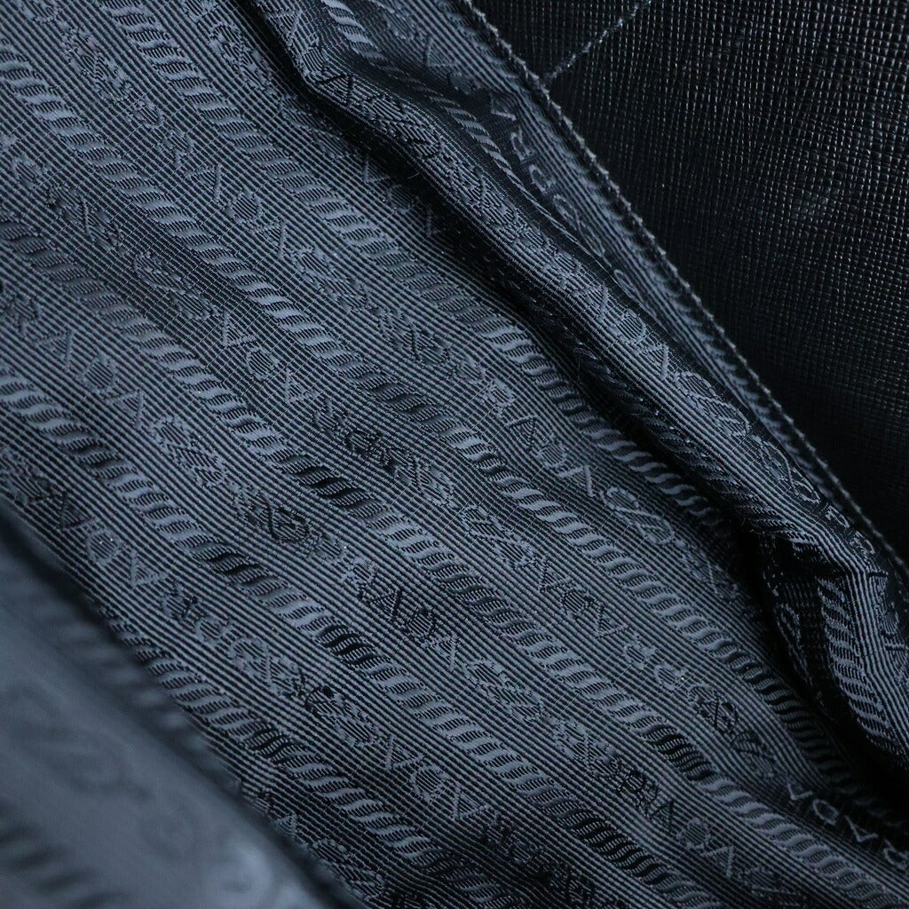 PRADA(プラダ) トライアングルロゴ トートバッグ ショルダーバッグ 2WAY ナイロン×レザー ブラック BR4051