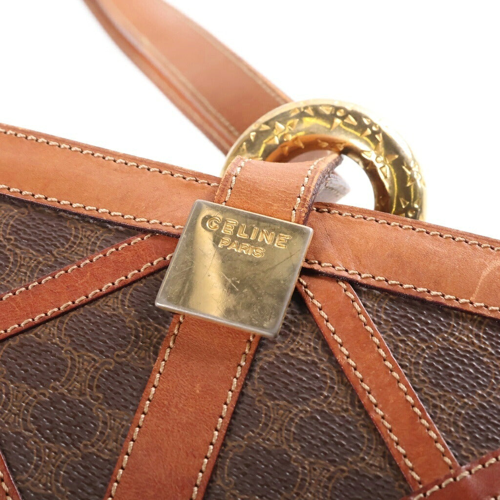 CELINE(セリーヌ) トートバッグ ショルダーバッグ スターサークル ジオメトリック マカダム レザー ブラウン