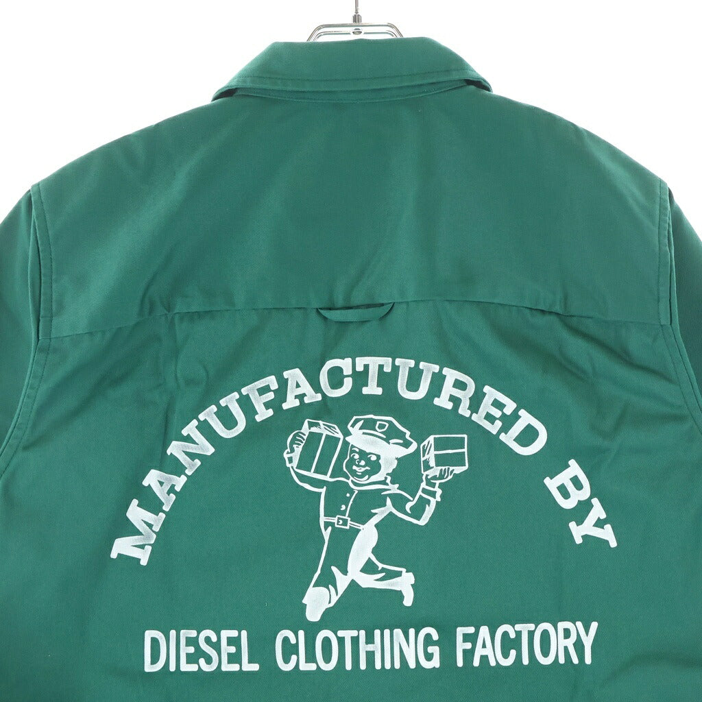 DIESEL(ディーゼル) S-MAC 半袖ボウリングシャツ グリーン A03580