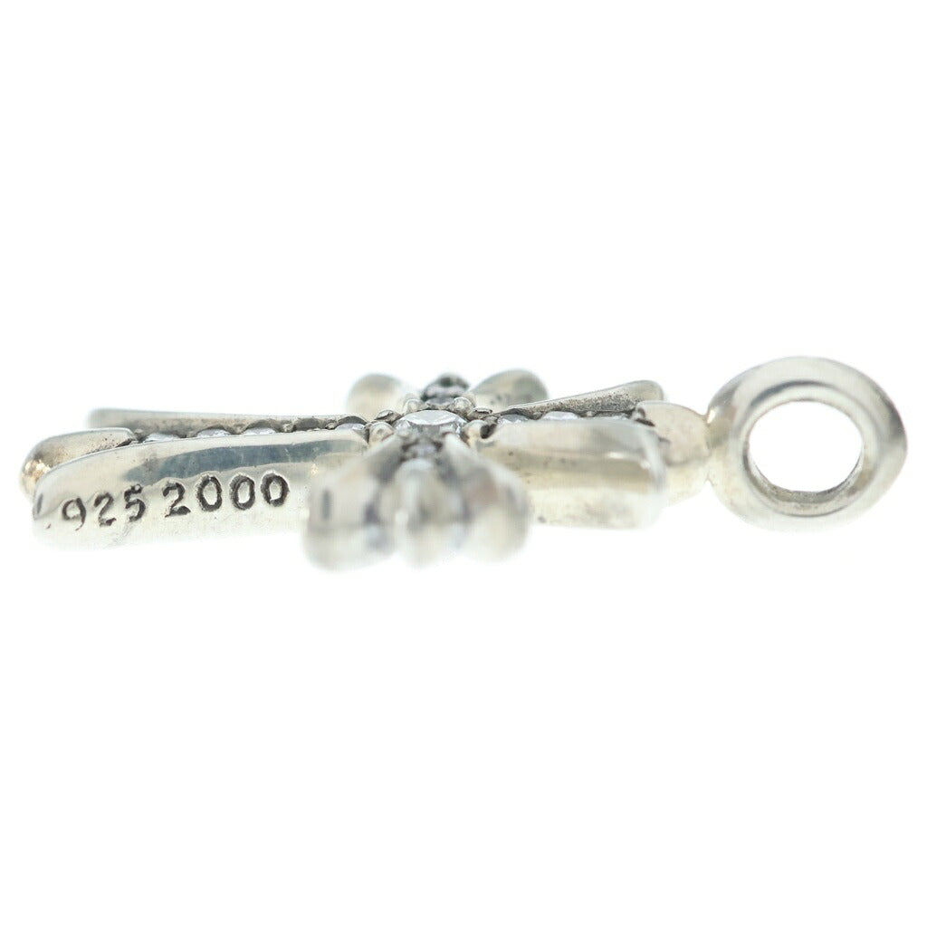 CHROME HEARTS(クロムハーツ) タイニーCHクロスチャーム ネックレストップ パヴェダイヤモンド シルバー SV925