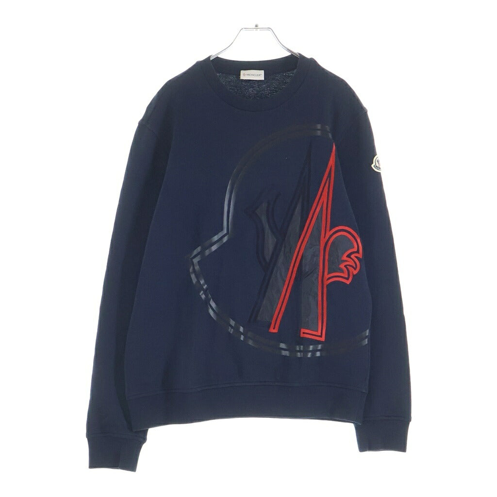 MONCLER(モンクレール) ロゴ スウェット トレーナー クルーネック トップス コットン ネイビー H109 8G00014809KR