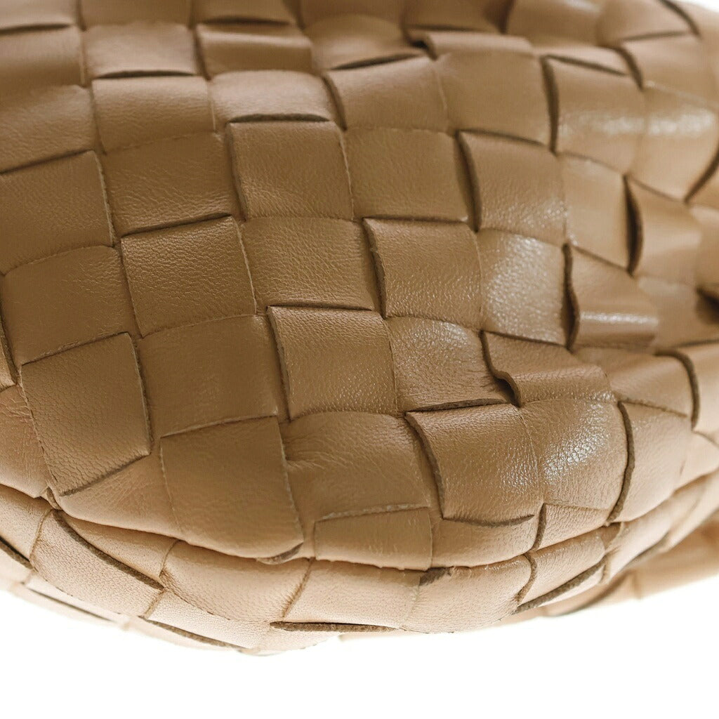BOTTEGA VENETA(ボッテガヴェネタ) イントレチャート ミニジョディ レザー ハンドバッグ ベージュ ゴールド金具