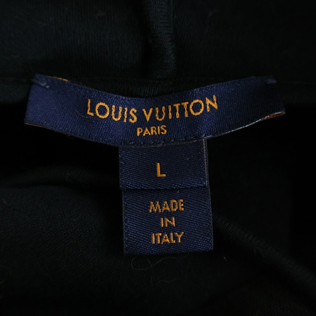 LOUIS VUITTON(ルイヴィトン) LVロゴプリント プルオーバー スウェット パーカー フーディー ブラック FJST08FED