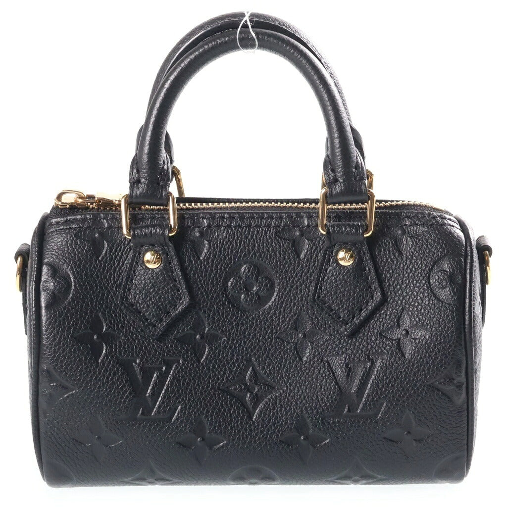 LOUIS VUITTON(ルイヴィトン) モノグラムアンプラント ナノ・スピーディ ノワール 2wayハンドバッグ レザー RFID M82450