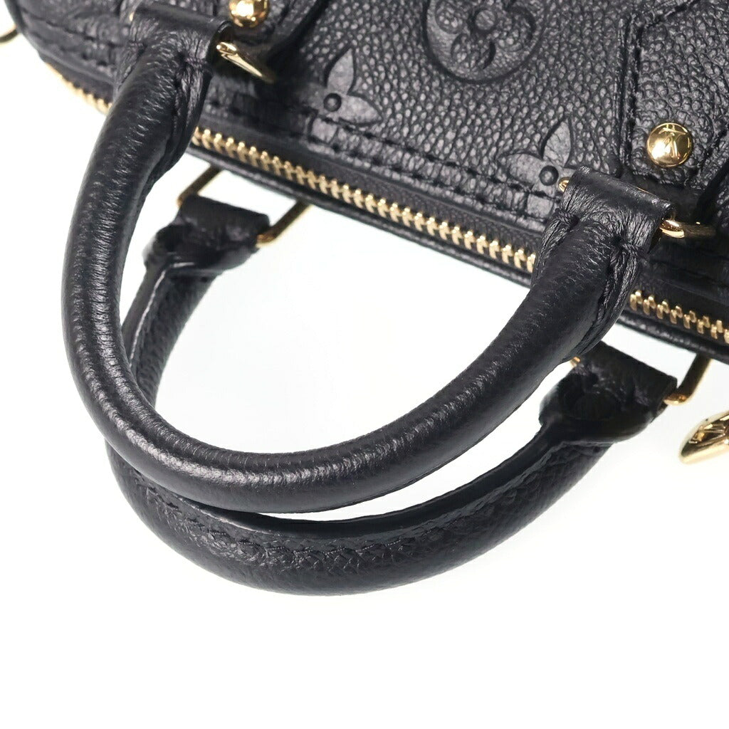 LOUIS VUITTON(ルイヴィトン) モノグラムアンプラント ナノ・スピーディ ノワール 2wayハンドバッグ レザー RFID M82450