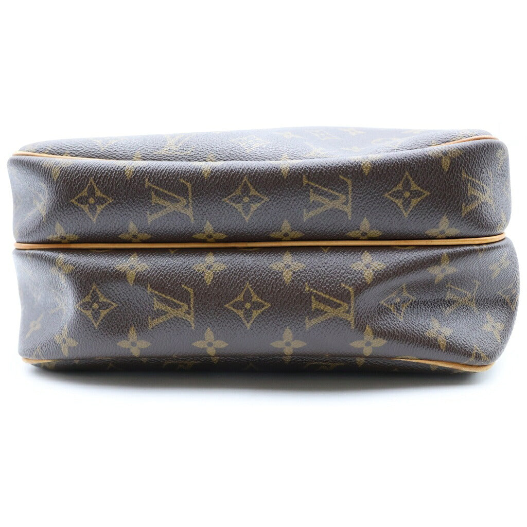 LOUIS VUITTON(ルイヴィトン) モノグラム リポーターPM ショルダーバッグ ブラウン レザー×PVC M45254 ゴールド金具