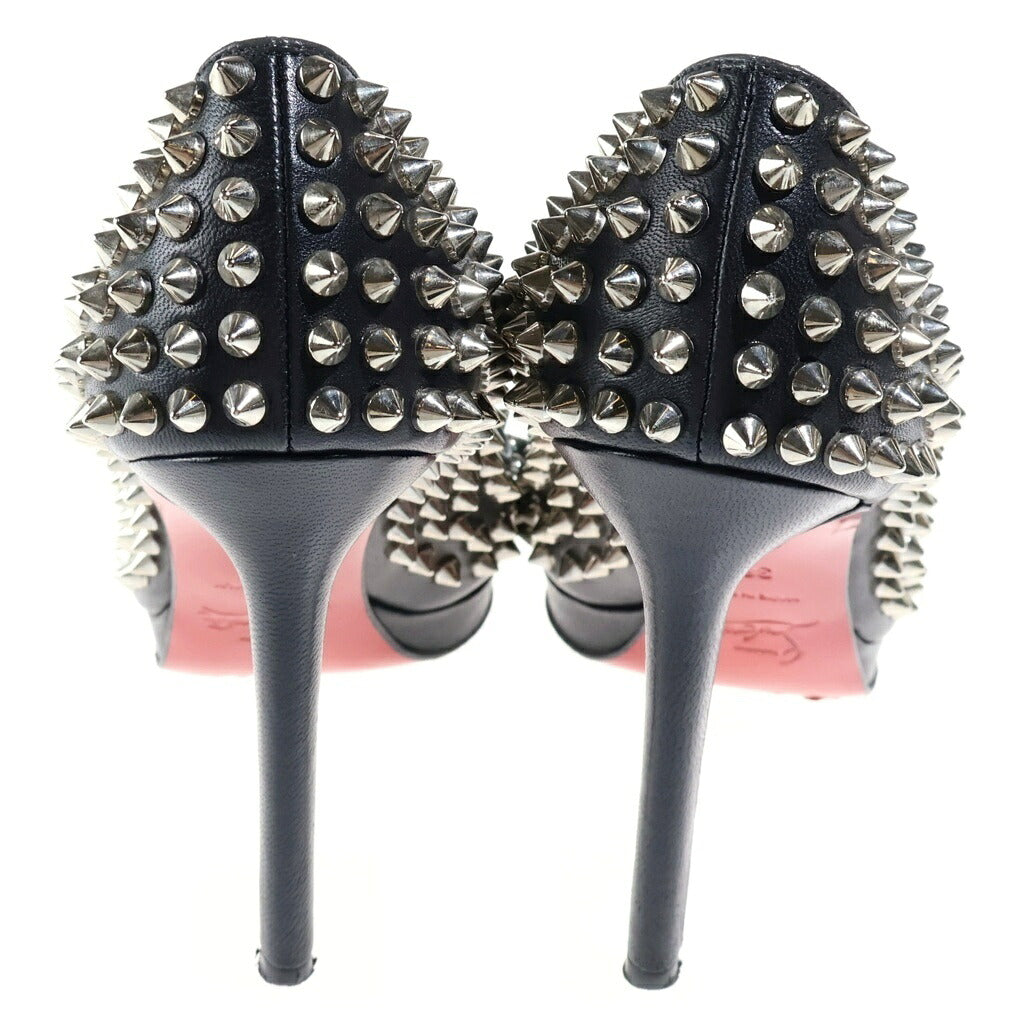 CHRISTIAN LOUBOUTIN(クリスチャンルブタン) スパイクスタッズ ポインテッドトゥ ハイヒールパンプス ブラック レザー
