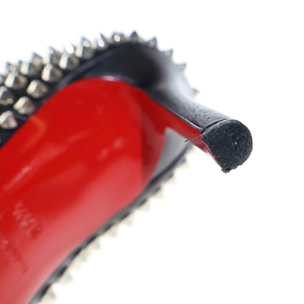 CHRISTIAN LOUBOUTIN(クリスチャンルブタン) スパイクスタッズ ポインテッドトゥ ハイヒールパンプス ブラック レザー