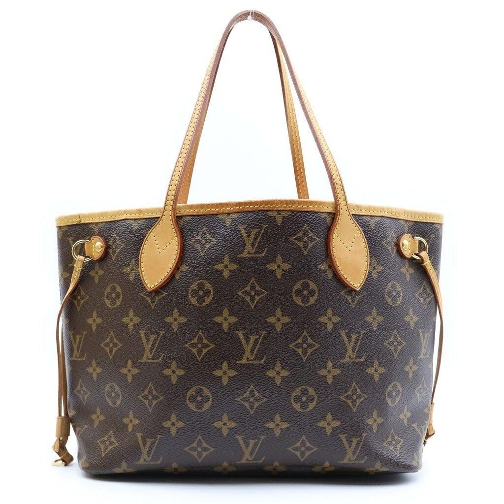 LOUIS VUITTON(ルイヴィトン) モノグラム ネヴァーフルPM LVハンドバッグ トートバッグ ブラウン レザー×PVC M95559 ゴールド金具 レディース