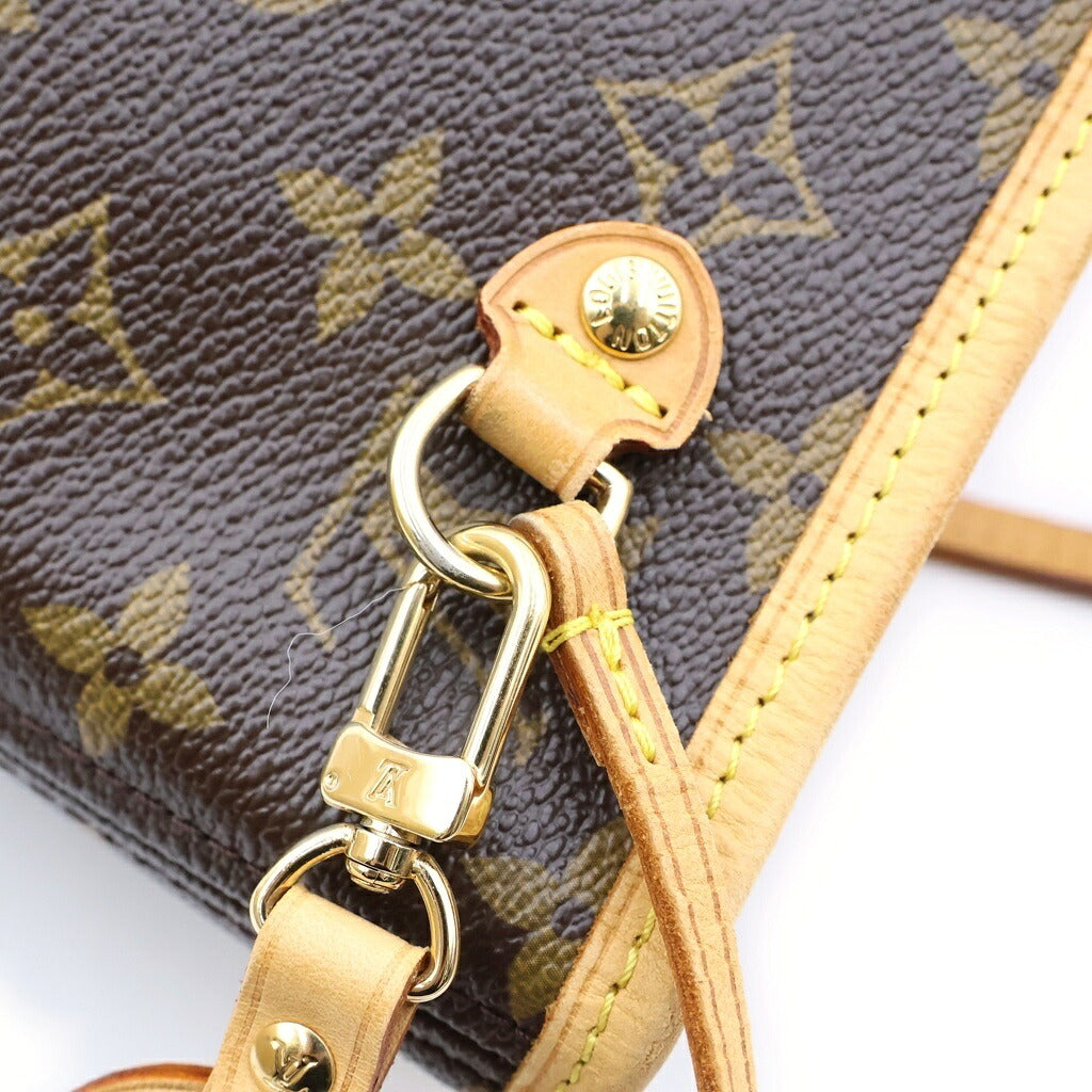 LOUIS VUITTON(ルイヴィトン) モノグラム ネヴァーフルPM LVハンドバッグ トートバッグ ブラウン レザー×PVC M95559 ゴールド金具 レディース