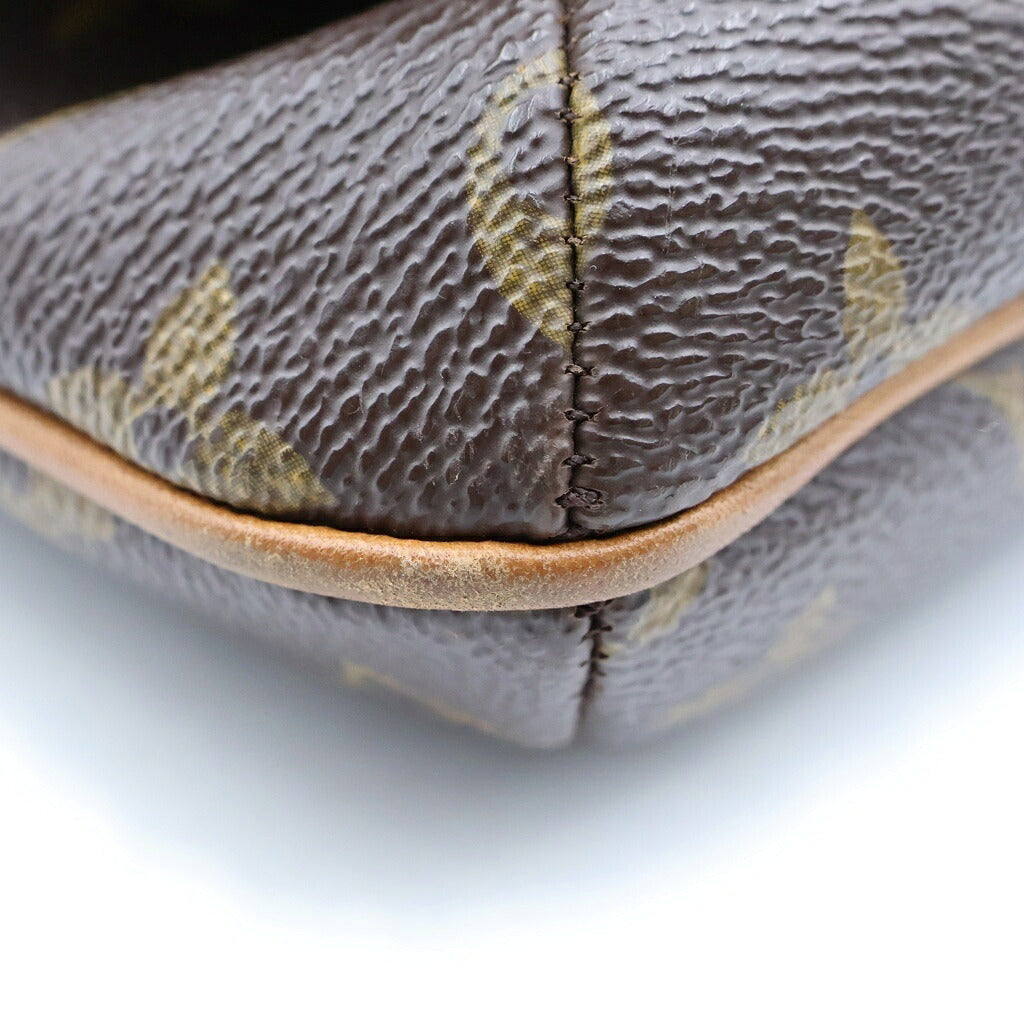 LOUIS VUITTON(ルイヴィトン) モノグラム ミュゼットタンゴ ショルダーバッグ ブラウン レザー×PVC M51257 ゴールド金具