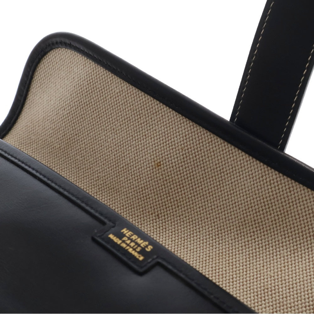 HERMES(エルメス) ジジェPM ボックスカーフ ブラック レザー クラッチバッグ ポーチ