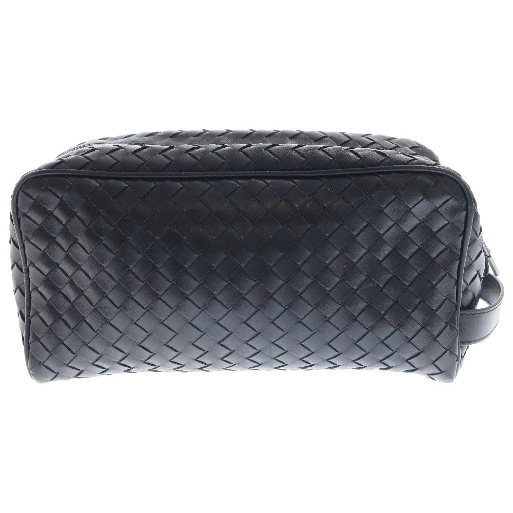 BOTTEGA VENETA(ボッテガヴェネタ) イントレチャート レザークラッチバッグ ブラック