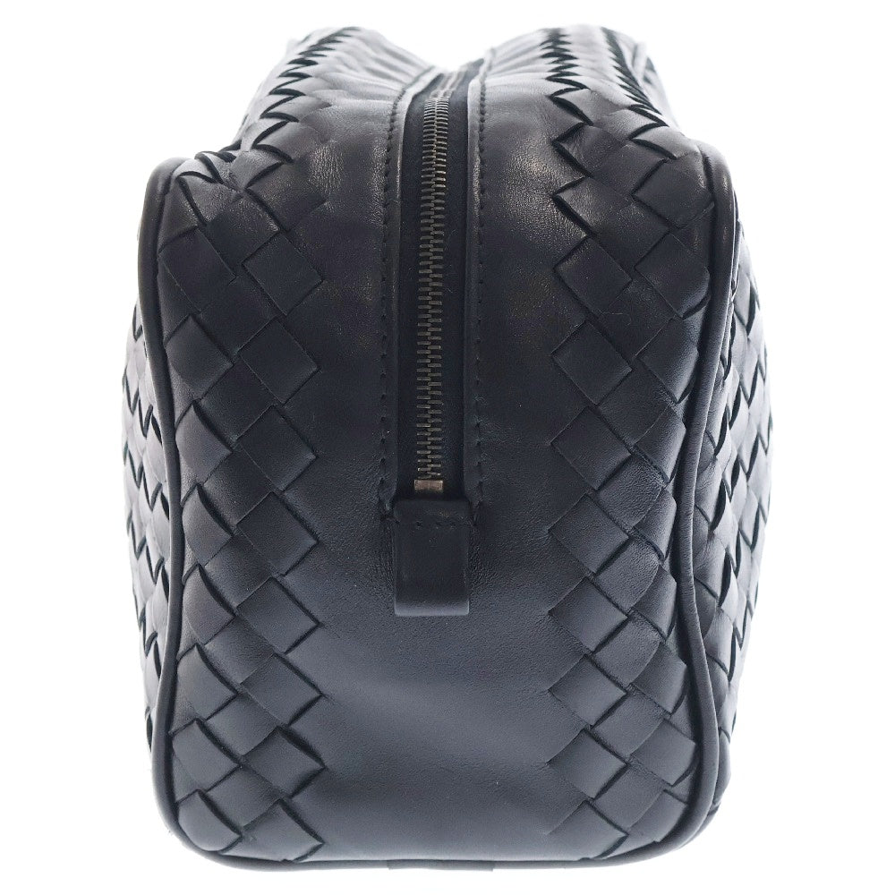 BOTTEGA VENETA(ボッテガヴェネタ) イントレチャート レザークラッチバッグ ブラック