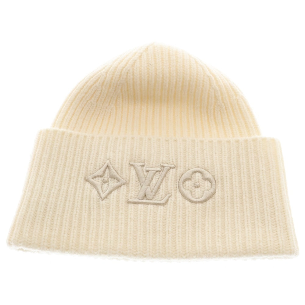 LOUIS VUITTON(ルイヴィトン) LVヘッドライン ニット帽子 アイボリー ビーニー ニットキャップ M77873