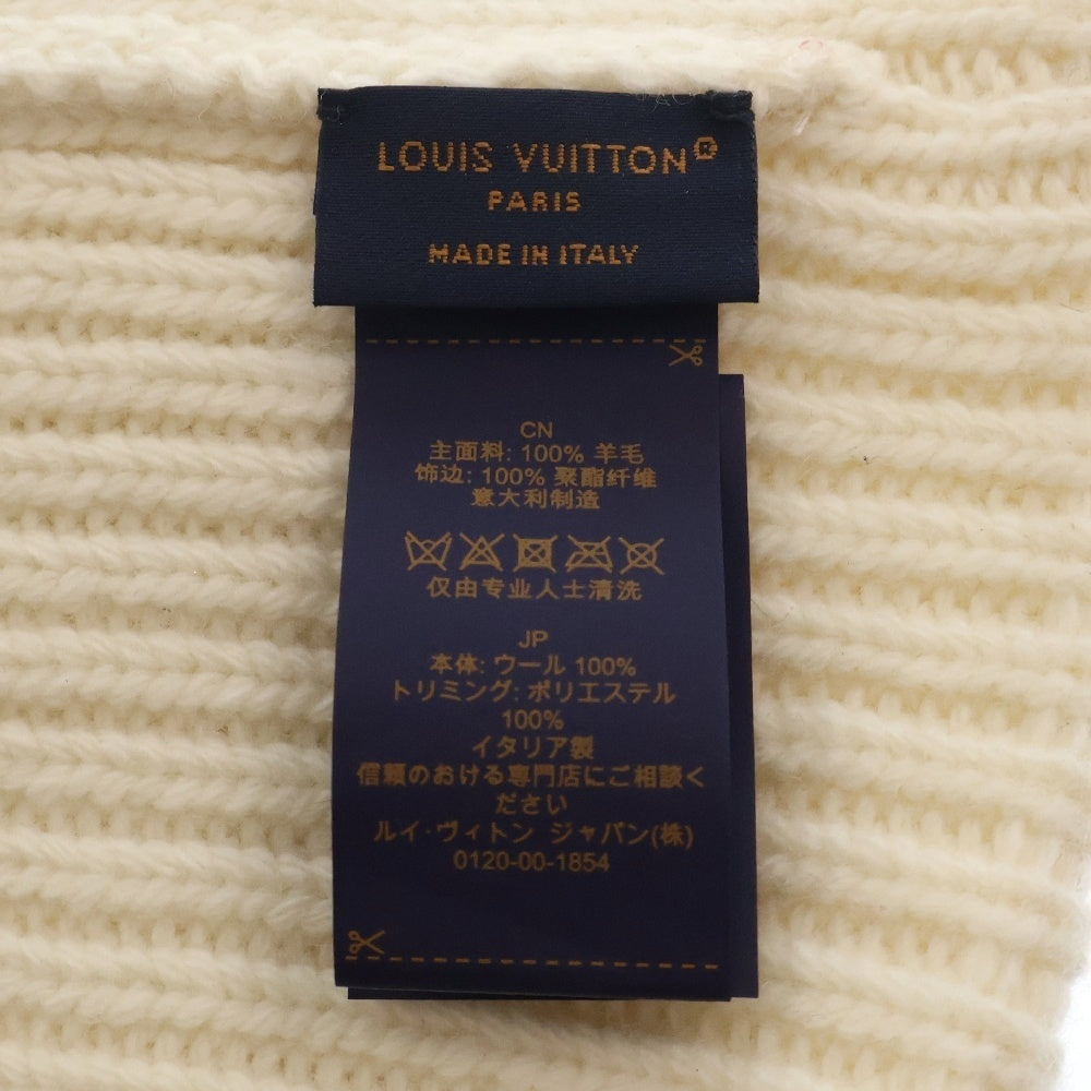 LOUIS VUITTON(ルイヴィトン) LVヘッドライン ニット帽子 アイボリー ビーニー ニットキャップ M77873