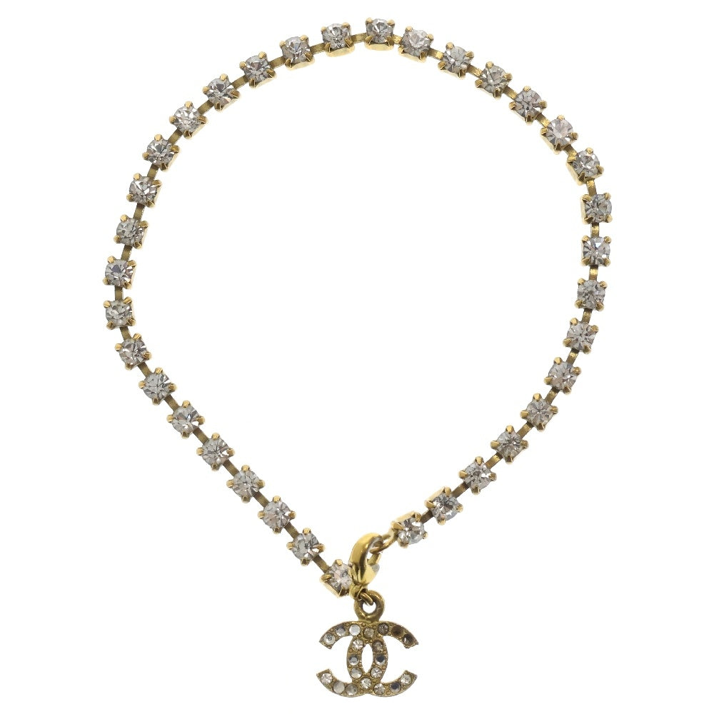 CHANEL(シャネル) ココマーク ラインストーン アンクレット ゴールド 95P