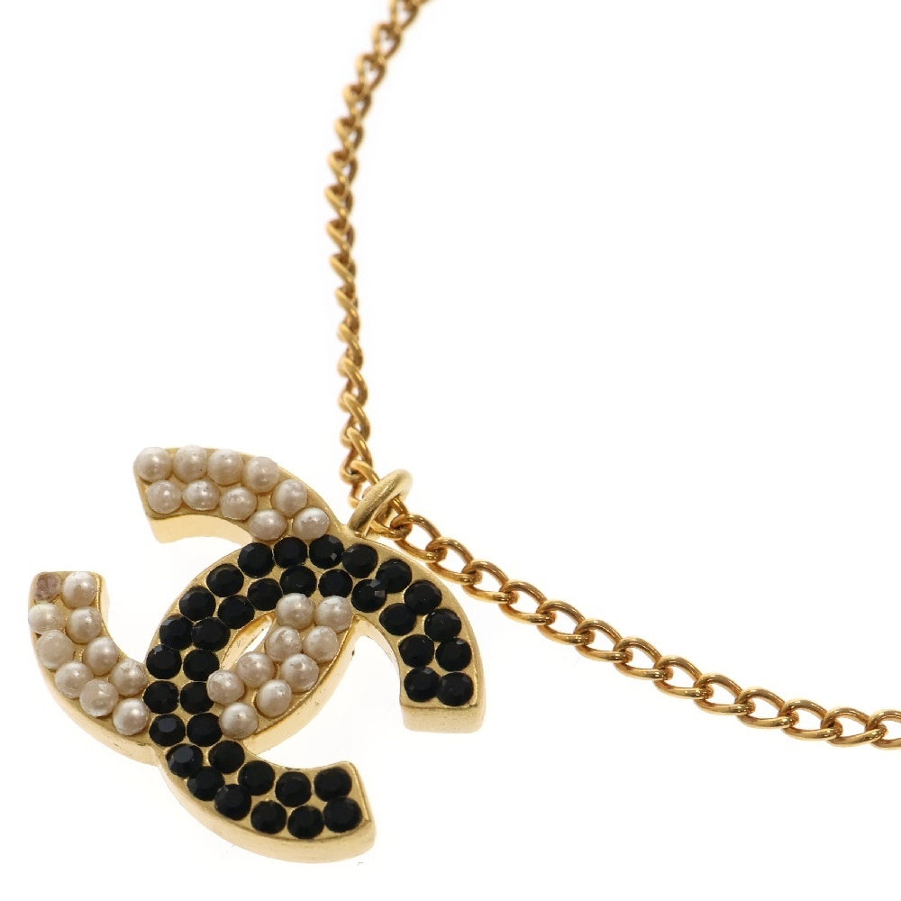 CHANEL(シャネル) 03C ココマーク バイカラーネックレス ゴールド×ブラック