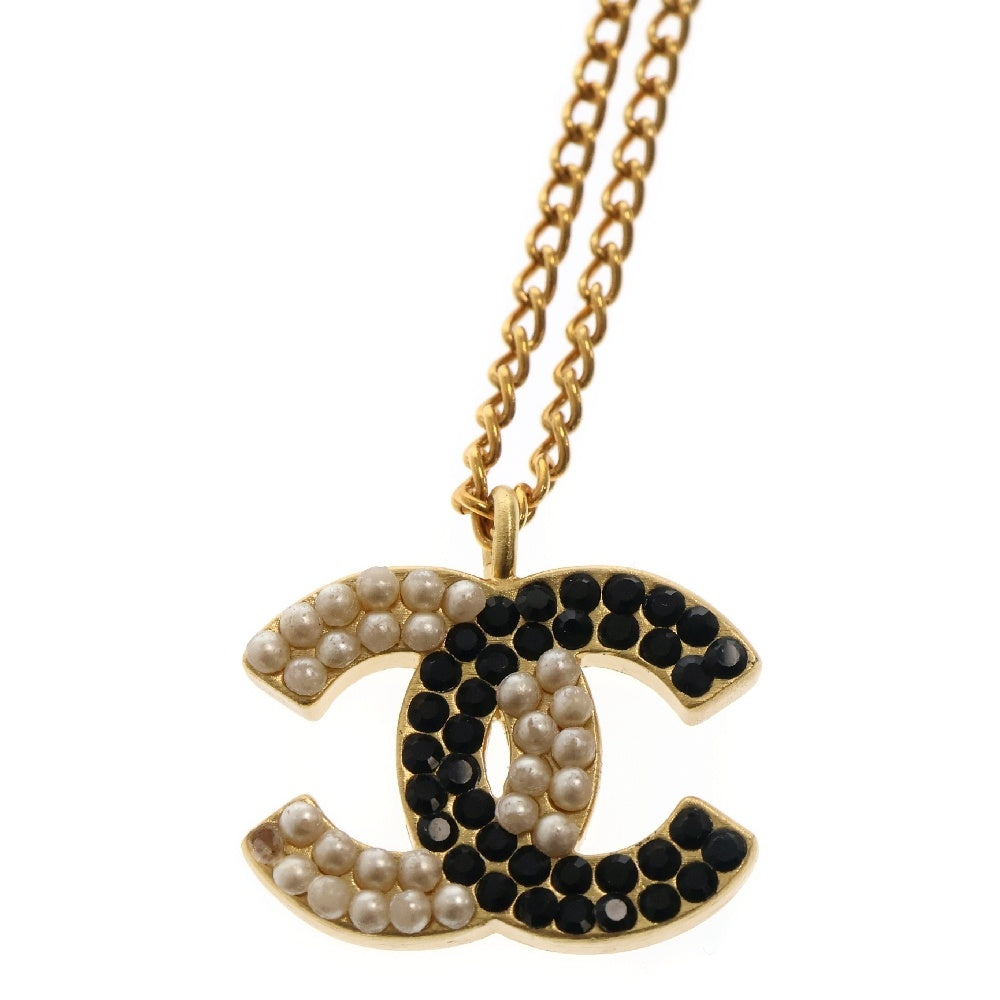 CHANEL(シャネル) 03C ココマーク バイカラーネックレス ゴールド×ブラック