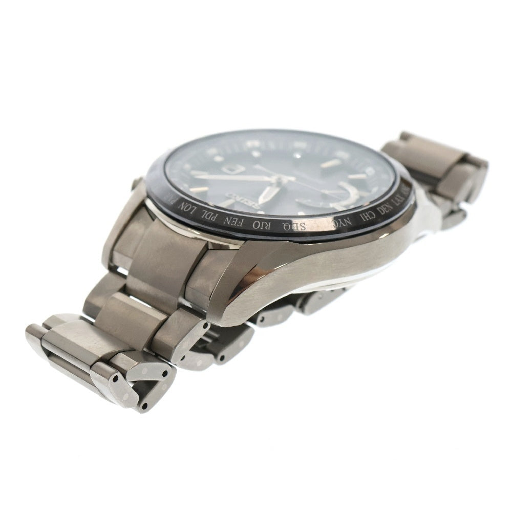 SEIKO(セイコー) アストロン 黒文字盤 シルバー TI/ソーラー 8X22-0AG0 腕時計