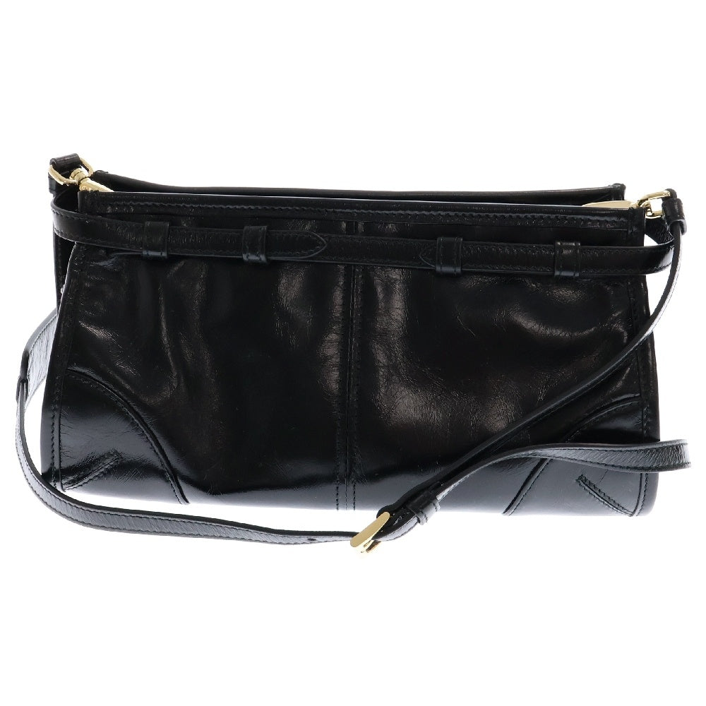 PRADA(プラダ) ソフトルックス ショルダーバッグ スモール 斜め掛けバッグ 肩掛けバッグ ハンドバッグ ブラック ゴールド金具 1BH215