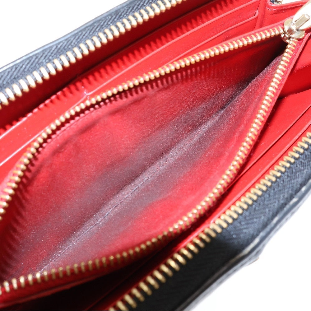 CHRISTIAN LOUBOUTIN(クリスチャンルブタン) W PANETTONE WALLET NV CALF EMP/METAL パネトーネ ロゴレザーロングウォレット 長財布 ブラック 1185061
