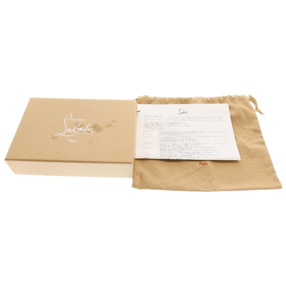 CHRISTIAN LOUBOUTIN(クリスチャンルブタン) W PANETTONE WALLET NV CALF EMP/METAL パネトーネ ロゴレザーロングウォレット 長財布 ブラック 1185061